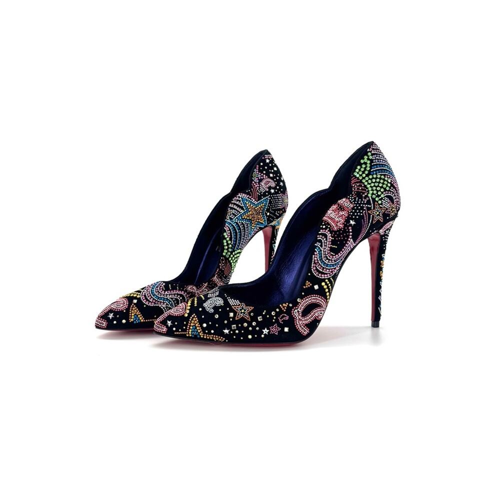 NEW Christian Louboutin Hot Chick Crystal Embellished Limited Edition Pumps 36.5